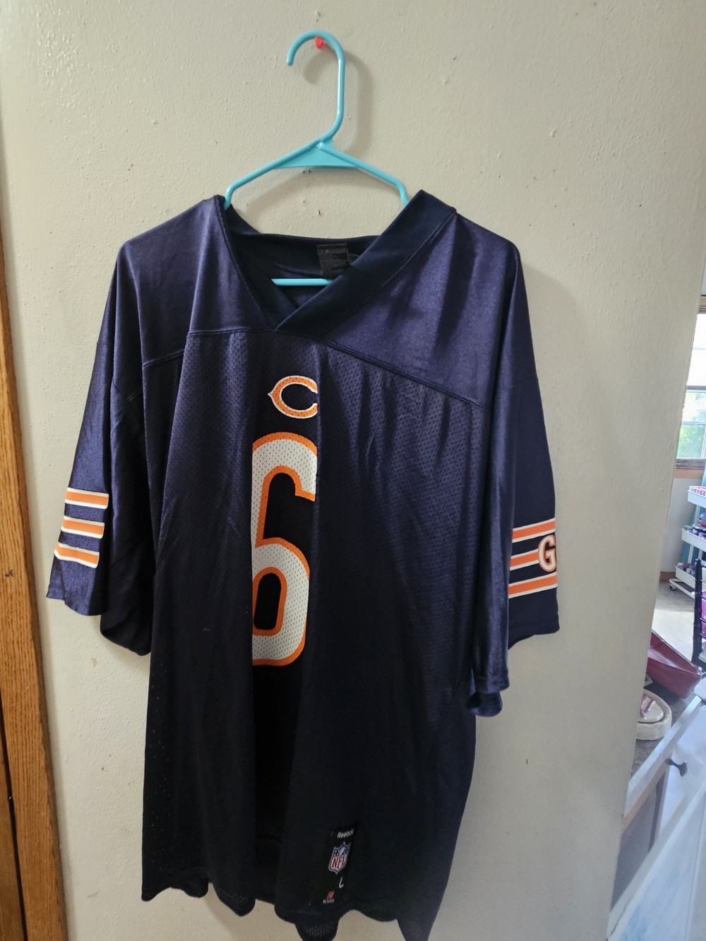 Reebok Navy Orange White Men’s Football Jersey